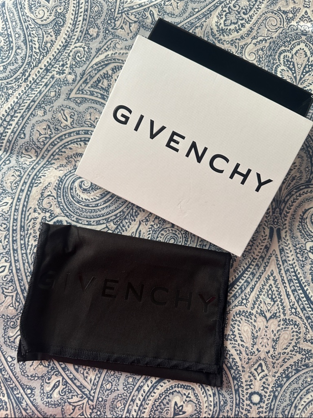 Givenchy White Box with Black Dust Bag